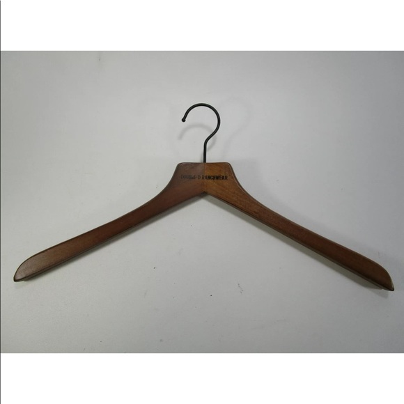 DOUBLE D RANCHWEAR vintage wooden clothes Hanger 2 - Picture 2 of 3